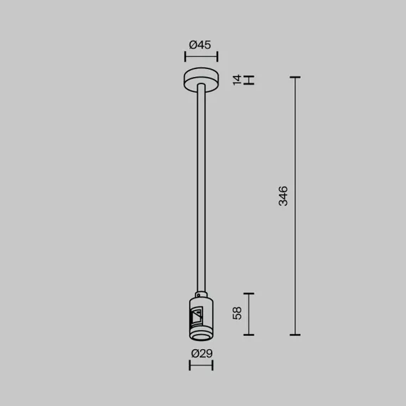 Крепление потолочное Accessories for tracks Flarity TRA158C-S1-PT Maytoni