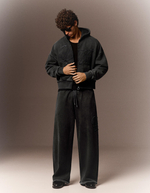 Мужские брюки super baggy fit с эффектом стирки - BERSHKA