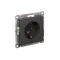 Розетка с заземлением без шторок Systeme Electric AtlasDesign Базальт ATN001443