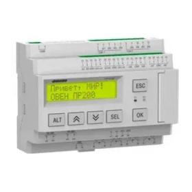 Программируемое реле ПР200-220.4.2.0 24 В 5А при 250В арт:77526 (24VDC, 8xDI(24), 4xAI, 8xDO(Р), 2xAO(У), 2xRS-485, HMI)