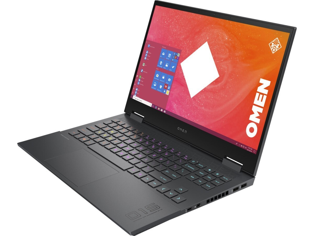 Ноутбук HP Omen 15-en1038ur 3B2V9EA 15.6" LED / 1920x1080 FHD / TFT IPS / 144 Гц / AMD Ryzen 7 / 5800H / 3200 МГц / NVIDIA GeForce RTX 3060 / 6 Gb / 16 Gb / SSD / 512 ГБ / Windows 10 Home