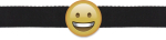 Кляп-смайлик Smiley Emoji с черными лентами (Цвет: черный с желтым)