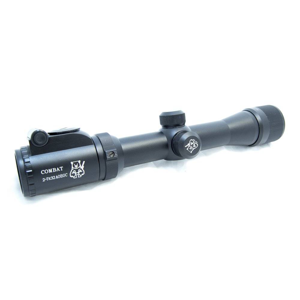 Оптический прицел Combat AOEGC  2-7x ( установка на Hatsan 125 / Сетка Mil-Dot / с подсветкой )