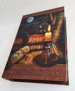 Футляр-книга с изображением кота-библиофила с магнитным замком