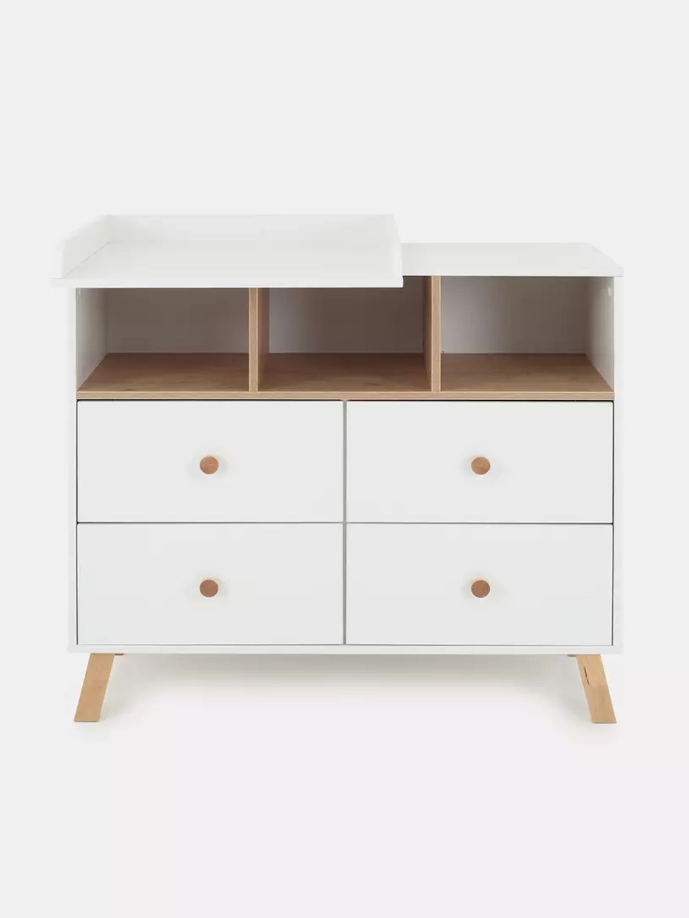 Комод с ящиком "Style" 80 см 2 ящика 2 отсека (арт.115) Cloud White