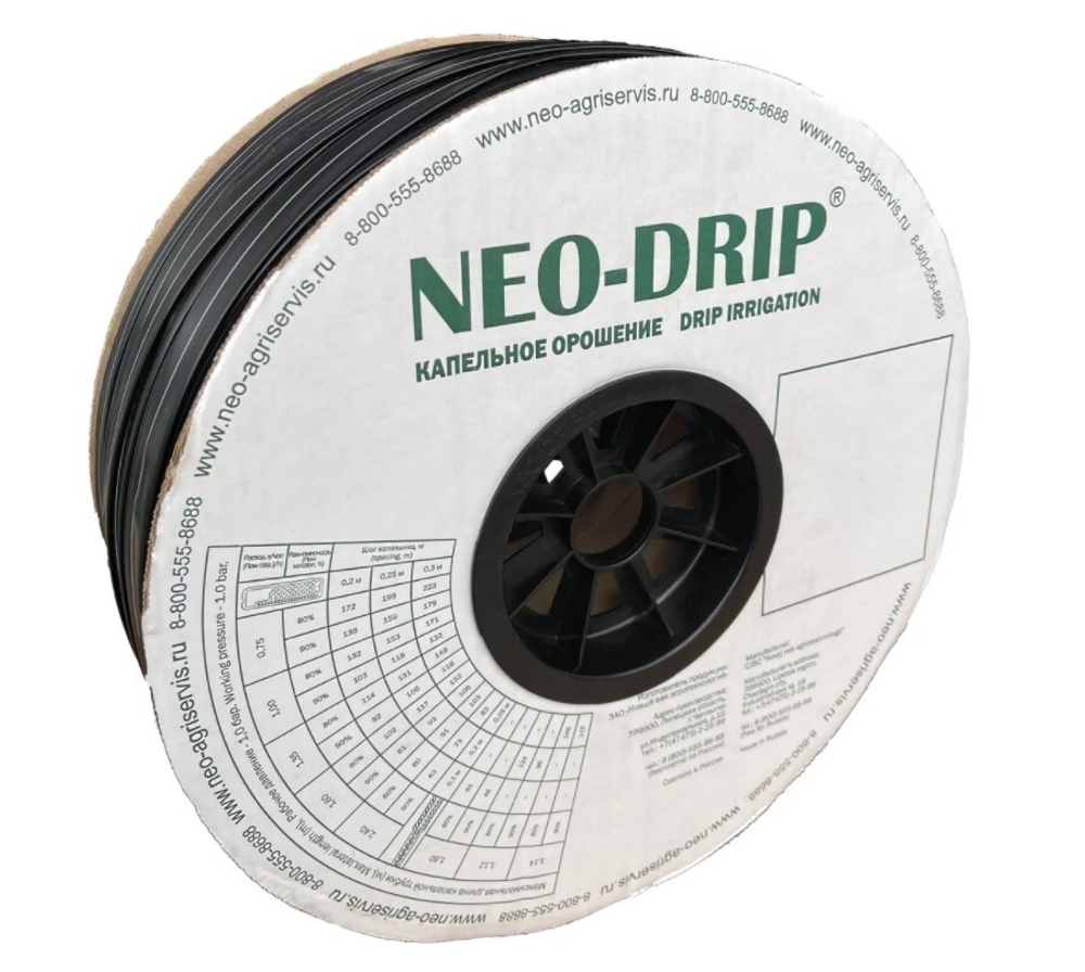 Капельная лента эмиттерная NEO DRIP 0,6х30см-3000м 1.6 вылив (Липецк)