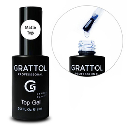 GRATTOL Matte Top Gel Топ Матовый для гель-лака, 9 мл