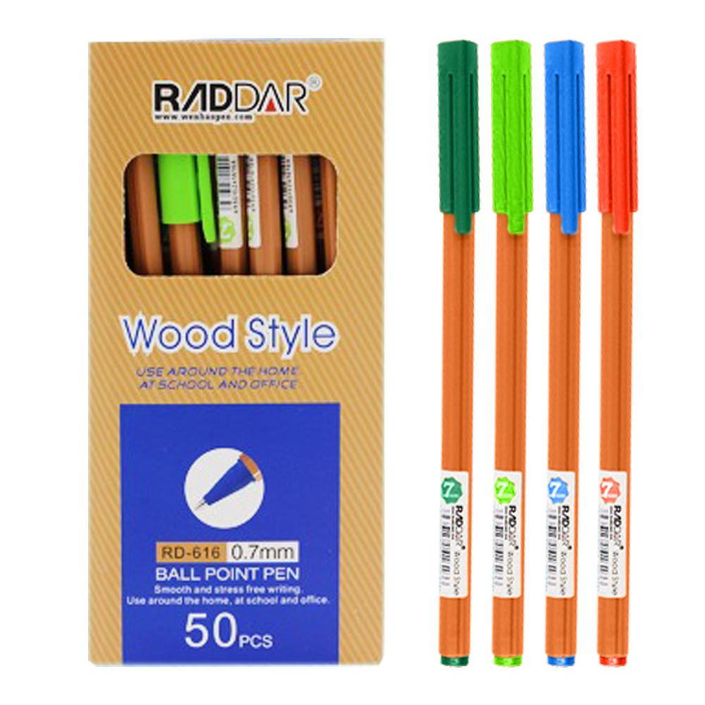 Ручка шариковая, масляная, Basir, синие чернила, серия "Wood Style", 50 шт Ручка шариковая, масляная, Basir, синие чернила, серия "Wood Style", 50 шт