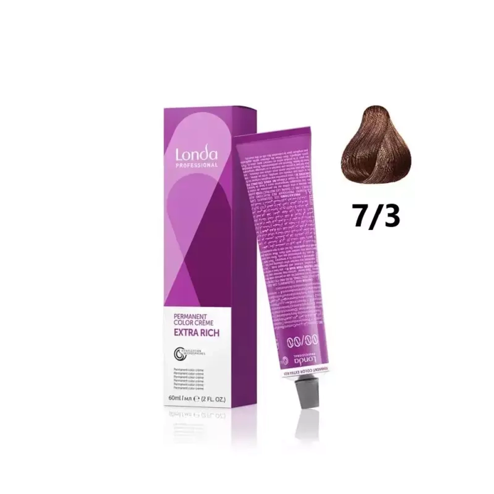 Londa Color стойкая крем-краска, 7/3 блонд золотистый, 60мл