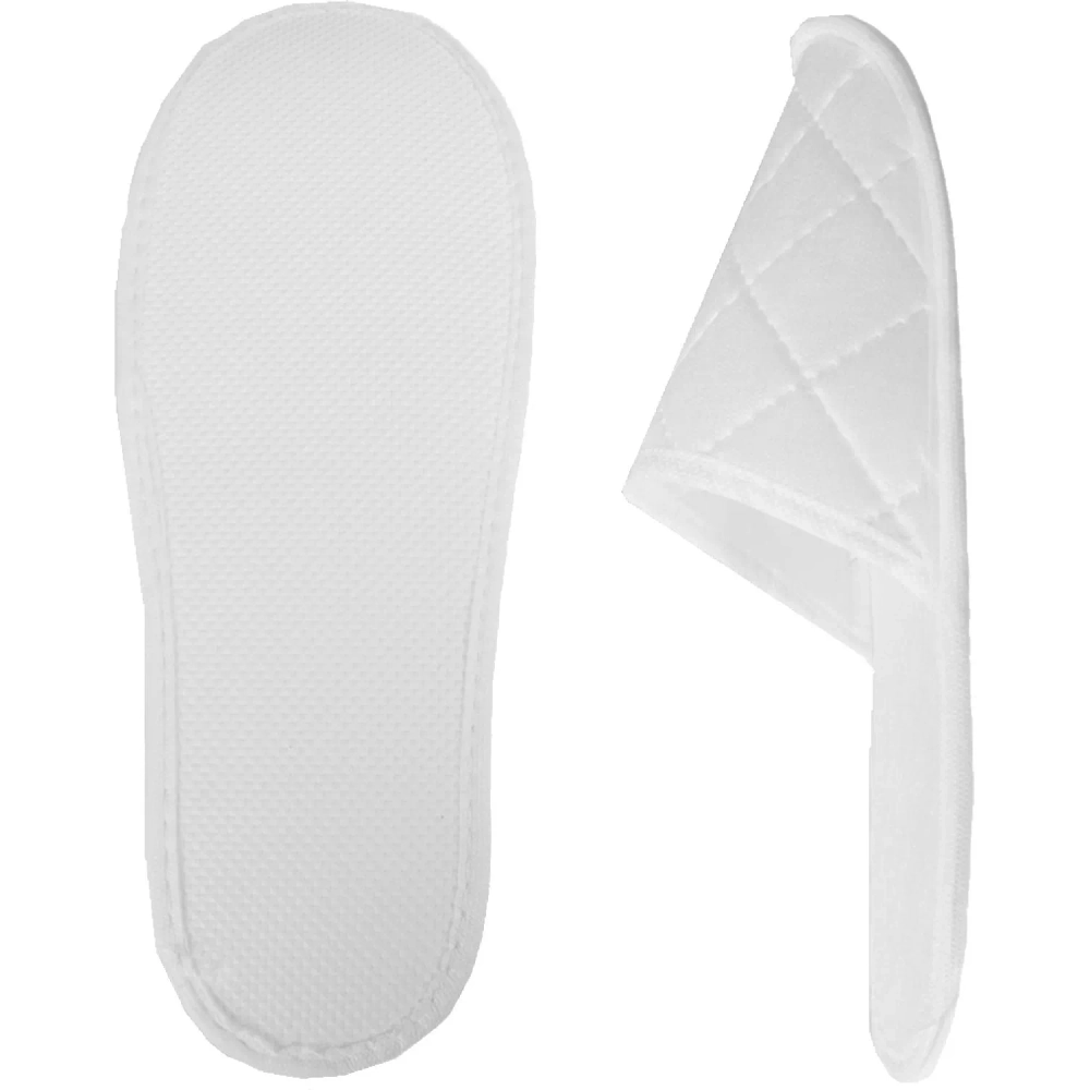 Тапочки одноразовые спанбонд закрытый мыс подошва 3 мм белые (100 пар в упаковке)