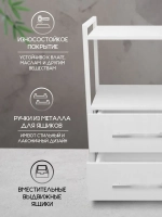 Тележка мастера косметологическая Лофт с 2 ящиками., Masscomplekt
