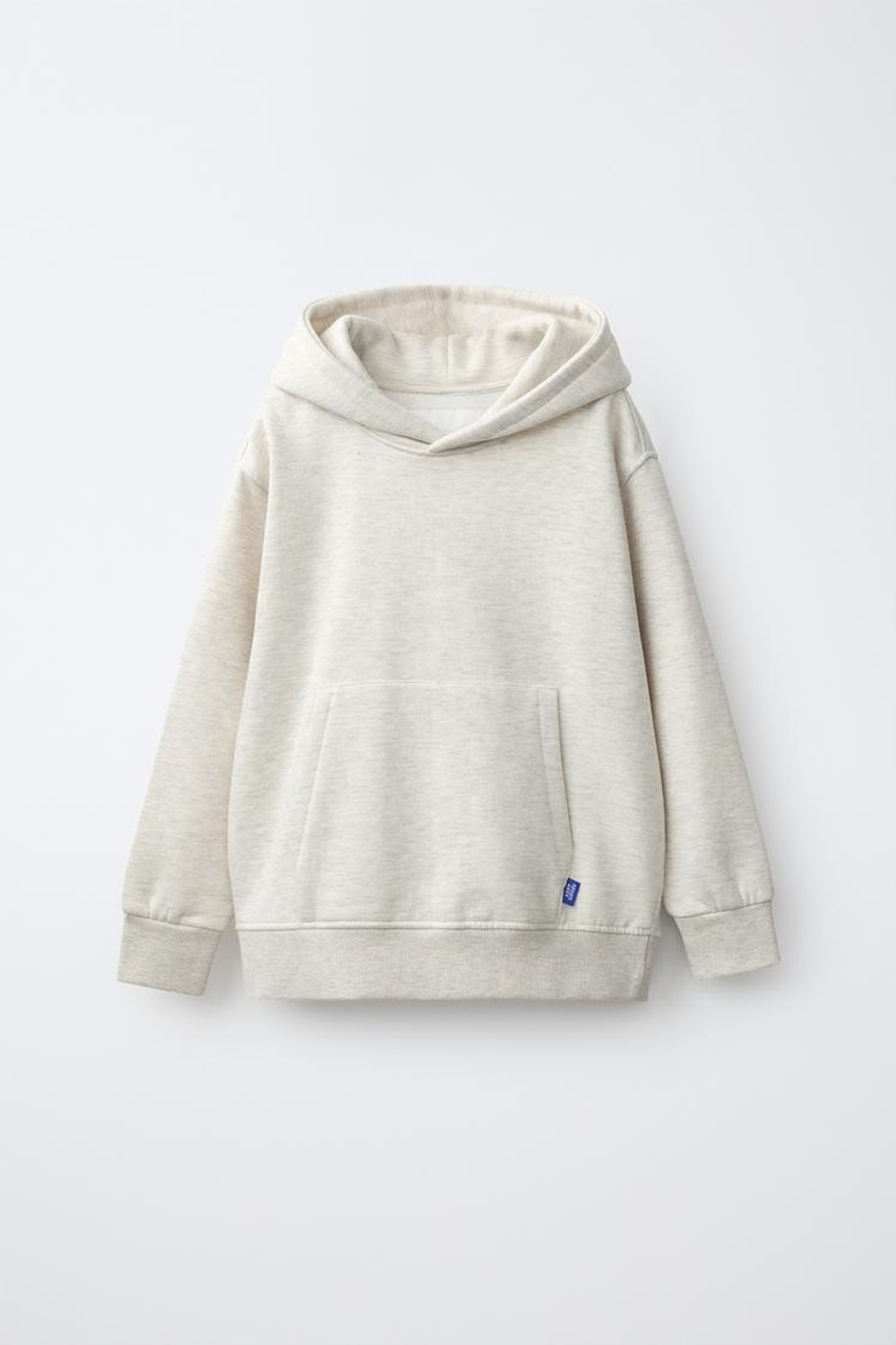 ZARA ОДНОТОННОЕ ХУДИ, ЭКРЮ МЕЛАНЖ