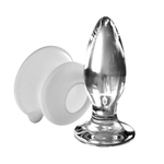Прозрачная стеклянная пробка 10см с присоской PipeDream Icicles #91 Glass Anal Plug With Suction Cup Clear 289120