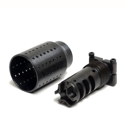 Перфорированная банка на ДТК по типу LANTAC для Сайга-МК, Сайга TG2 (5,45х39, .366 ТКМ, 7,62, .223 Rem, .308 Win, 24х1,5), Ротор 43