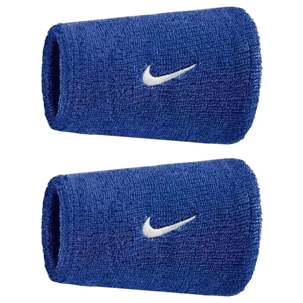 Напульсник теннисный Nike Swoosh Double-Wide 2P - game royal/white