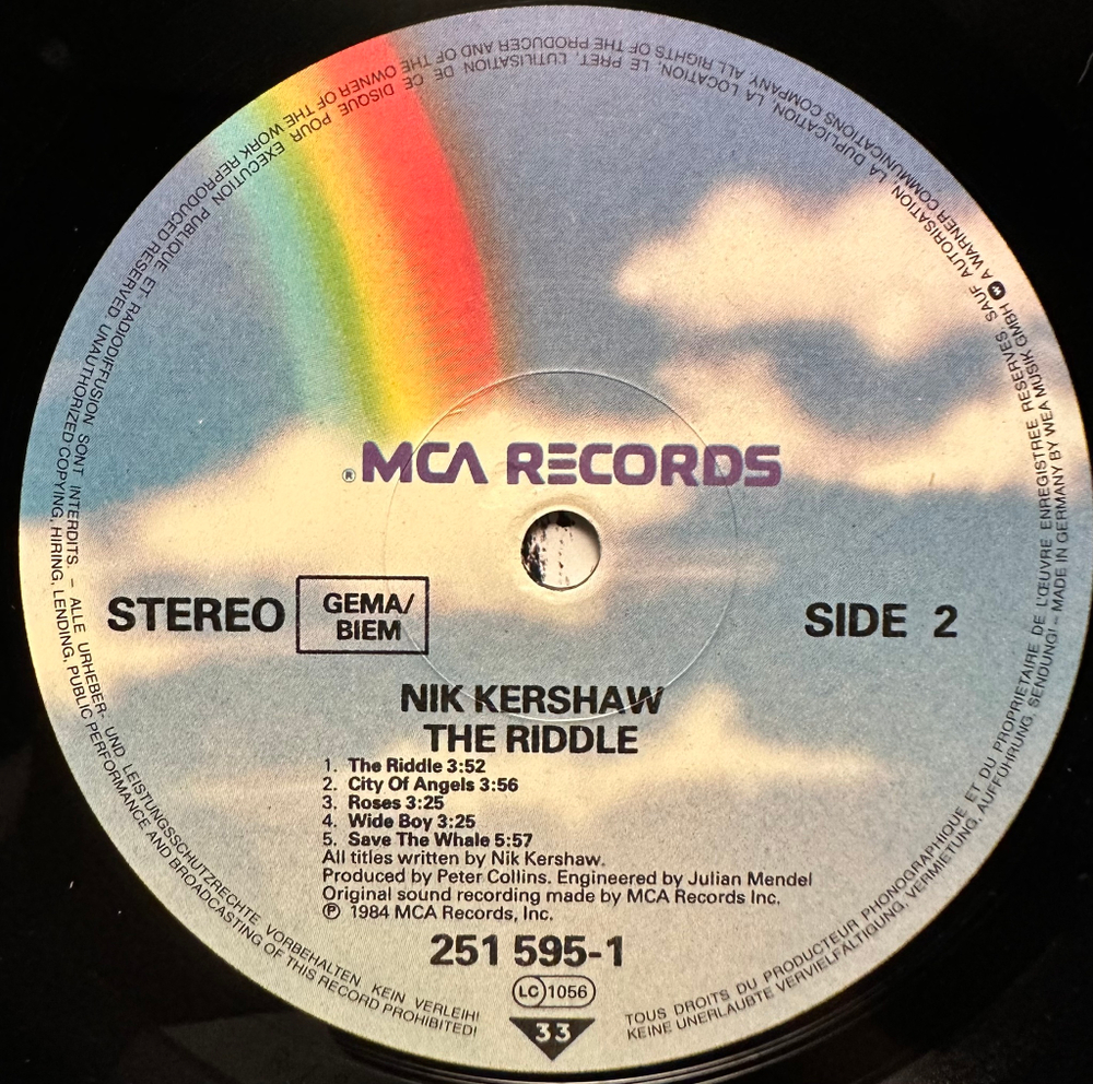 Nik Kershaw - The Riddle (Германия 1984г.)