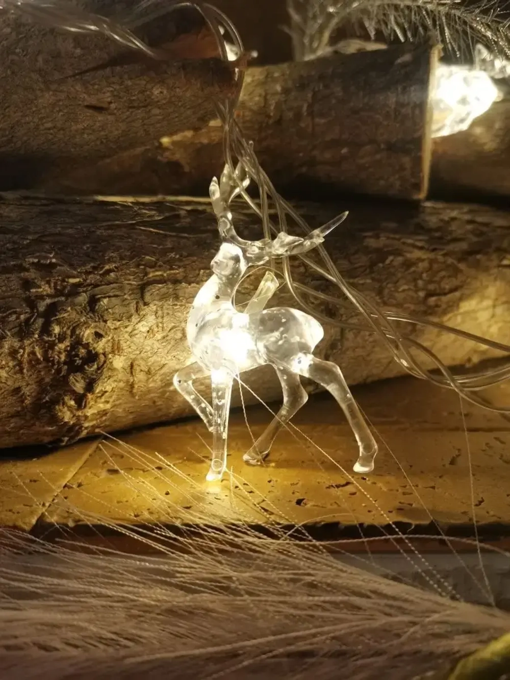 Гирлянда новогодняя / Олени светящиеся / Елочная / LED