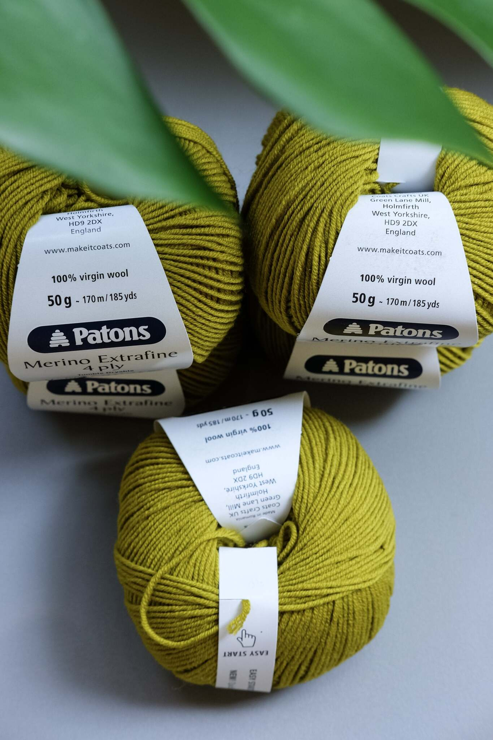 -60% Merino Extrafine 4ply 5x50g — chartreuse