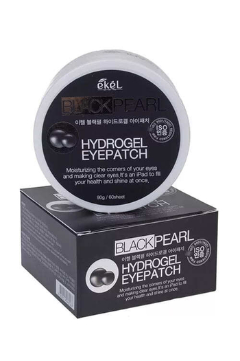 Патчи для век Ekel Black Pearl Hydrogel Eyepatch гидрогелевые с экстрактом черного жемчуга 90 г / 60 шт