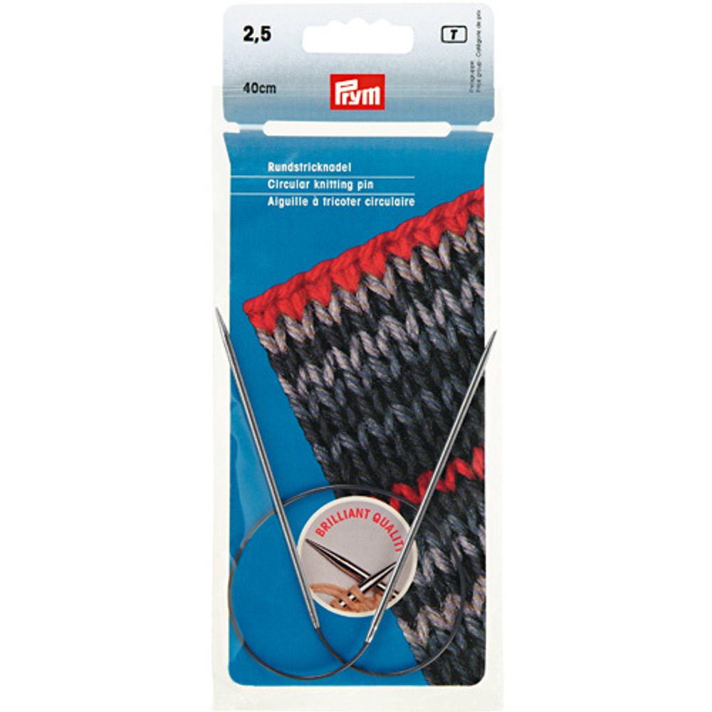 Спицы круговые Prym ⌀2,5 мм, 40 см, S090339 Спицы круговые Prym ⌀2,5 мм, 40 см, S090339