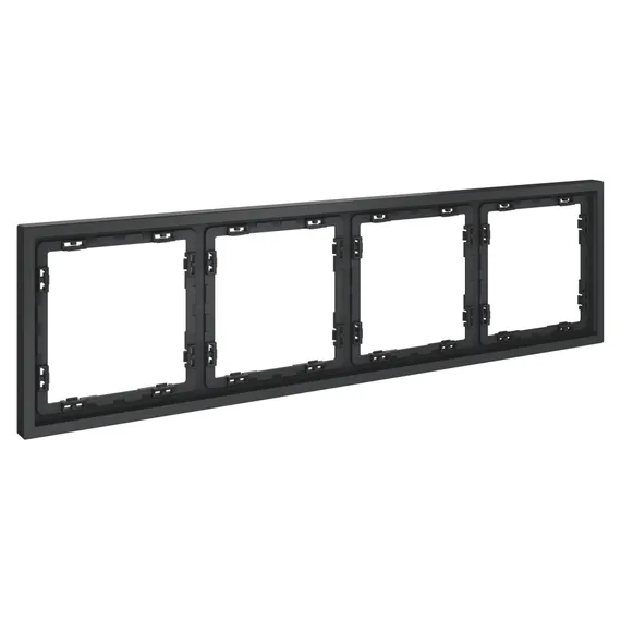 Рамка пластиковая на 4 поста Voltum S70 Графит VLS100407