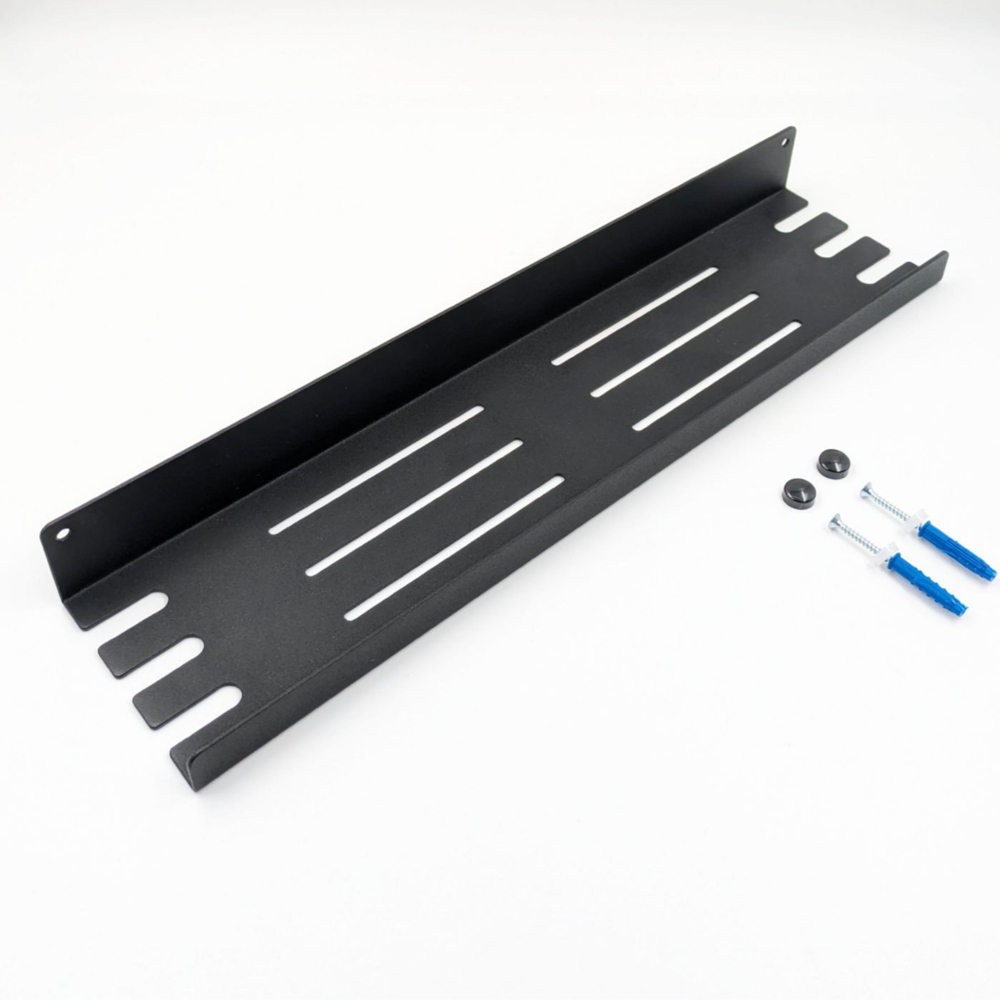 MetaDec Holes Полка настенная прямая, 40см черная, 1шт