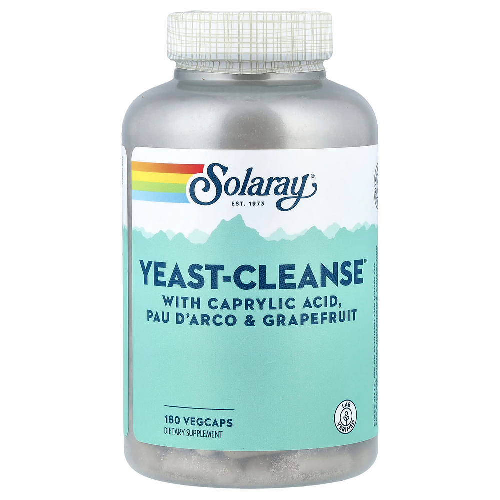 Solaray, Yeast-Cleanse, 180 растительных капсул