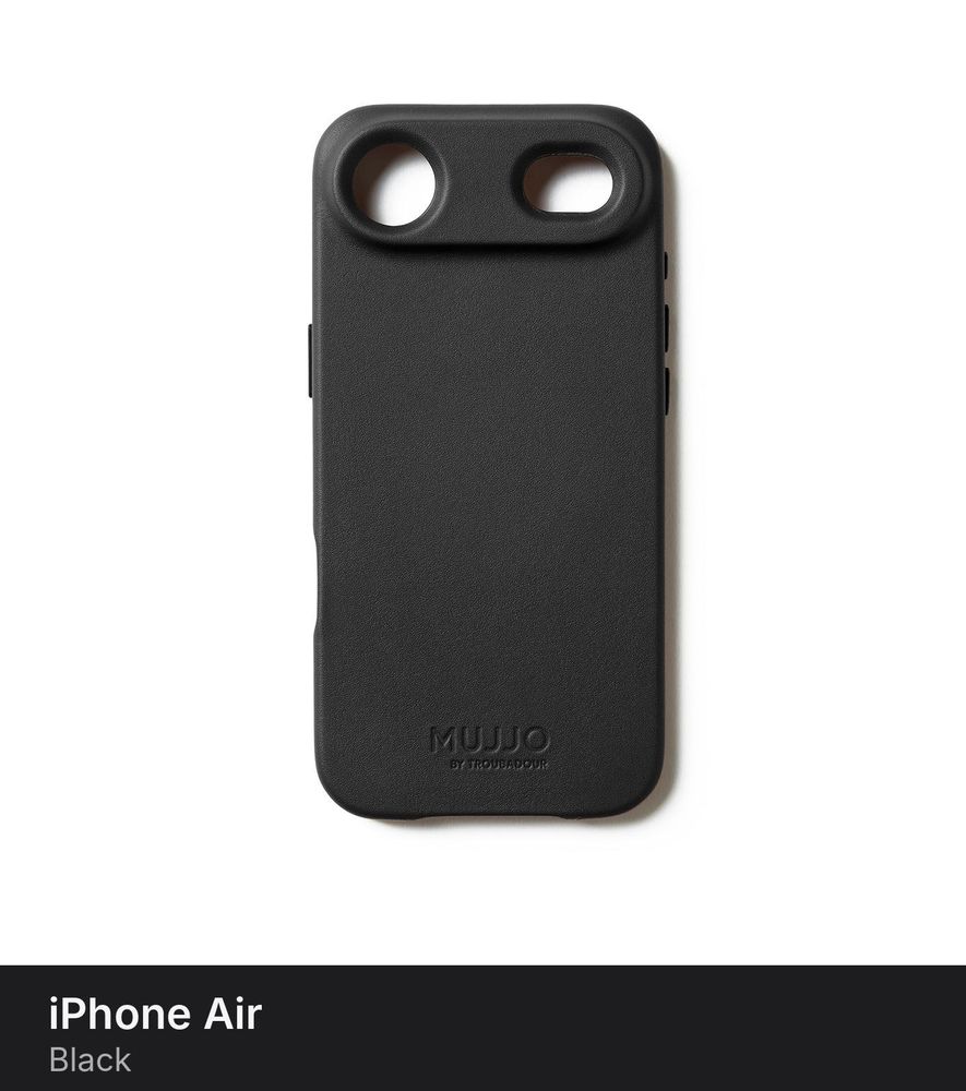 Чехол Mujjo Full Leather Case для iPhone Air Black