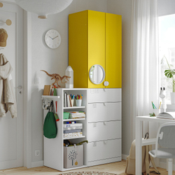 IKEA ALTARLIDEN  (ИКЕА АЛТАРЛИДЕН)  -  Вешалка - с контейнером/белая