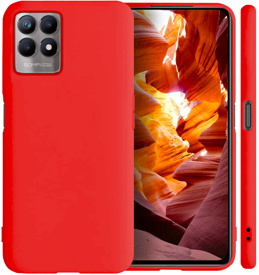 Мягкий Soft Touch чехол из силикона для REALME 8i и NARZO 50 с бархатной подкладкой