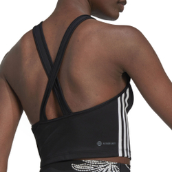 Женская теннисная майка adidas AEROREADY Made For Training 3-Stripes Crop Tank Top Women - Black, White