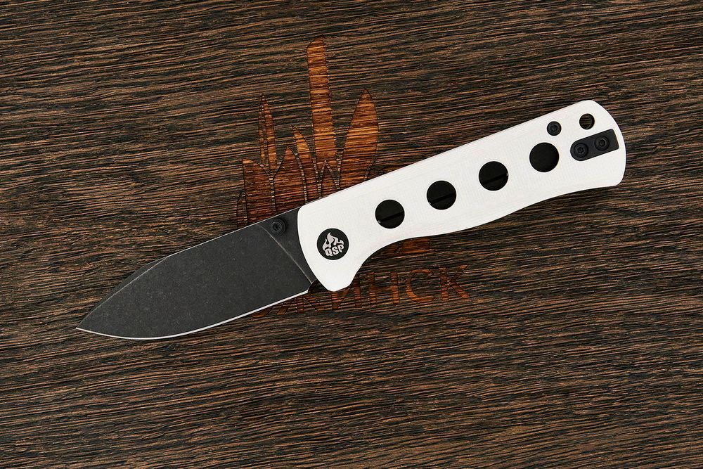 Нож складной QSP QS150-G2 Canary Folder, клинок 72мм, сталь Sandvik 14C28N BW, рукоять G10 белый