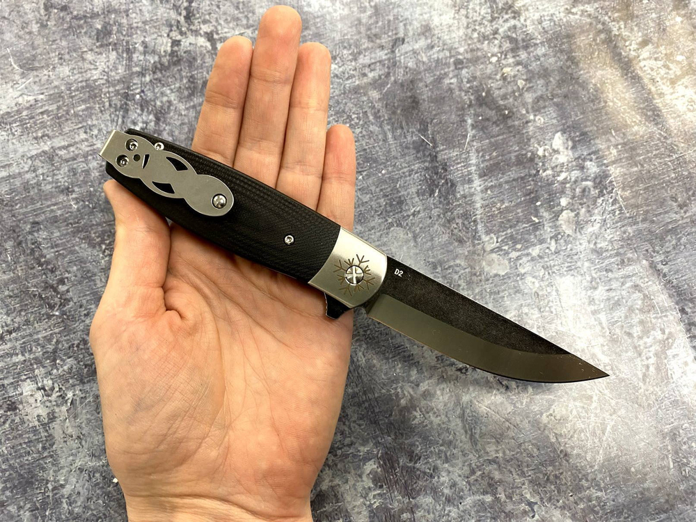 Нож складной Карачун-01, D2, G10 и сталь