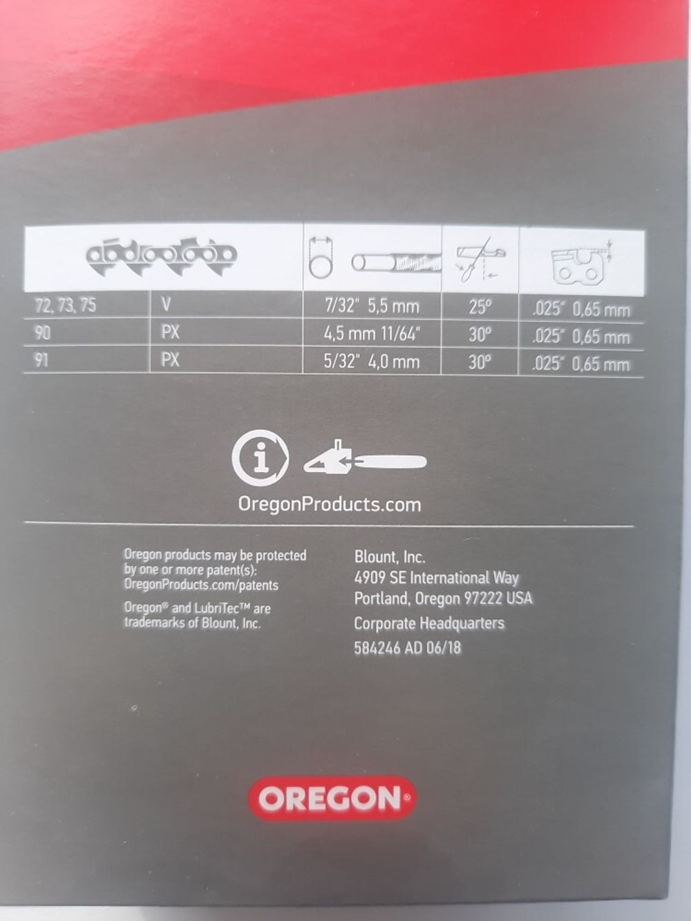 Цепь пильная Oregon 90PX044E Micro-Lite™ шаг 3/8" (0,375"), толщина 1,1мм (0,043") звеньев 44, 30 см