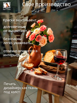 Картина "Розы вино", модульная 30х40см 1шт.