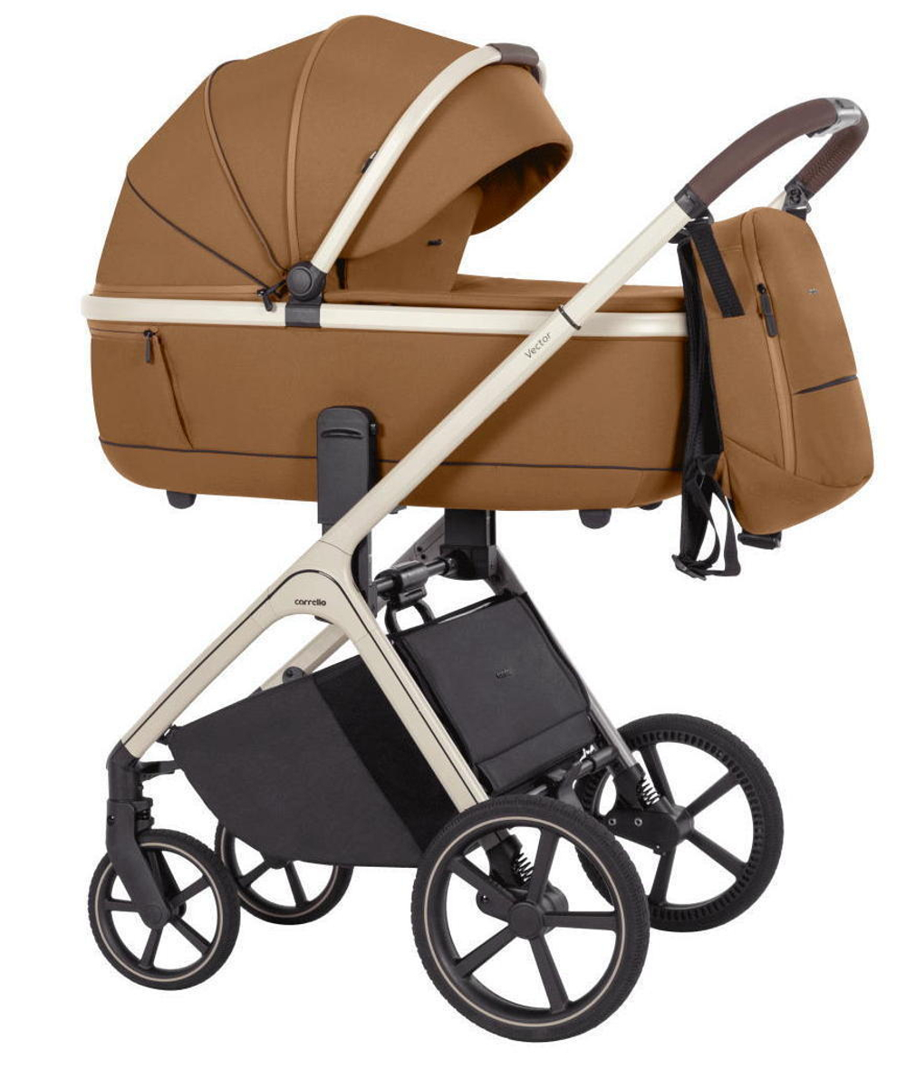 Коляска Carrello Vector CRL-6550 и автокресло Cybex Aton B2 Steel Grey 3 в 1 Coral Beige