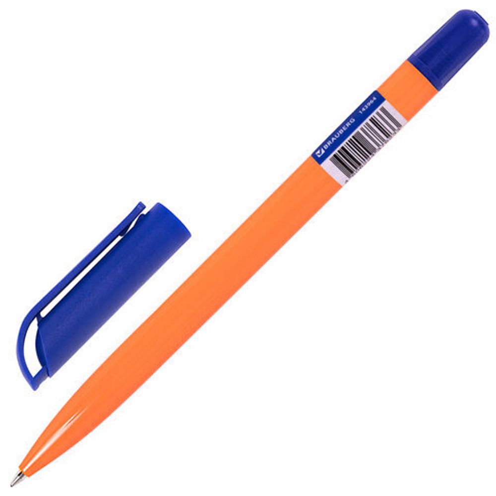 Ручка шариковая РОССИЯ "PATRIOT ORANGE TONE", 1шт, СИНЯЯ, корпус оранжевый, узел 0,7 мм, линия письма 0,35 мм, BRAUBERG, 143964