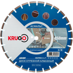 Диск алмазный для асфальта KRUGO 450x25,4x40x3,6x10/17mm, лазерная наплавка, LAB18HY