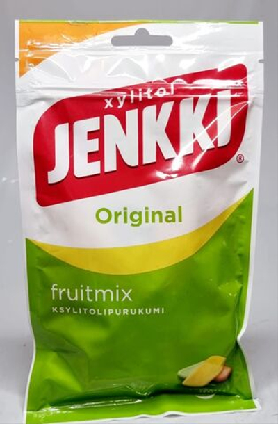 Жевательная резинка Jenkki Original FruitMix с ксилитом 100 г (из Финляндии)