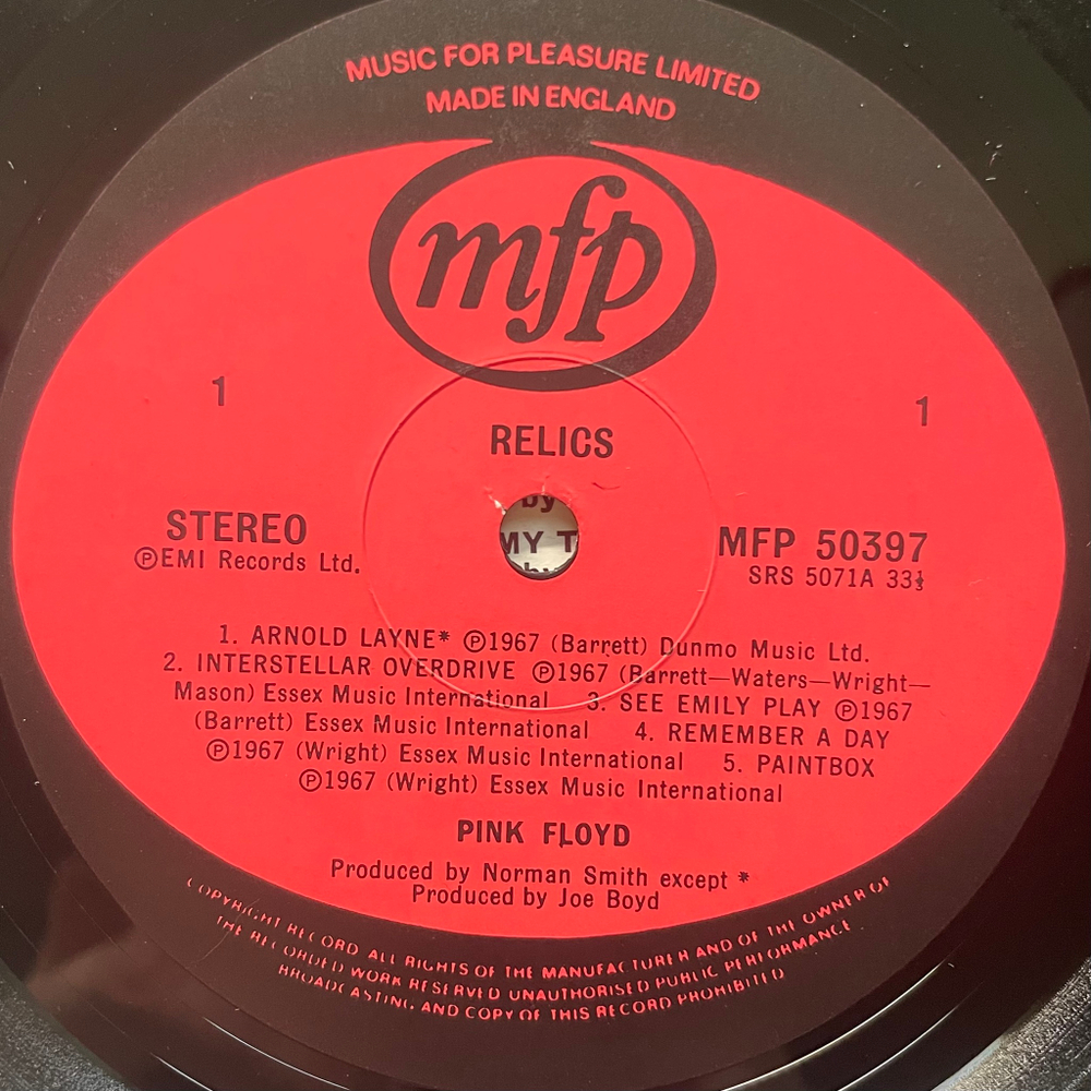 Pink Floyd ‎– Relics (Англия 1978г.)