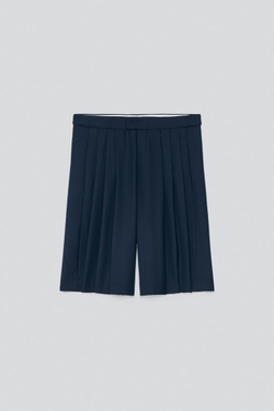 ZARA X BAISI GUADAGNINO ШОРТЫ С ШИРОКИМИ ШТАНИНАМИ, ТЕМНО-СИНИЙ
