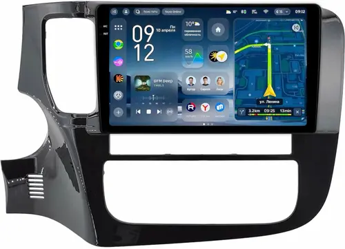 Магнитола для Mitsubishi Outlander 3 2019-2022 (левый руль, овальный климат, Китай) - Teyes CC4-PRO монитор 9.5" 2K QLED на Android 13, Быстрейшая, Snapdragon 778G, ИИ, CarPlay, DSP, 4G SIM-слот