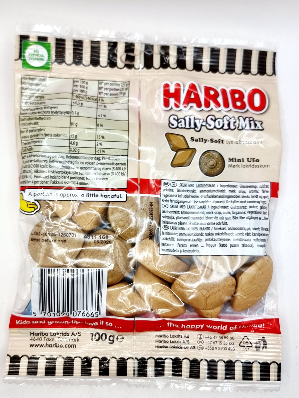 Мармелад со вкусом лакрицы и солодки Haribo Sally-Soft Mix (100х2) 200 г 2 шт (Из Финляндии)