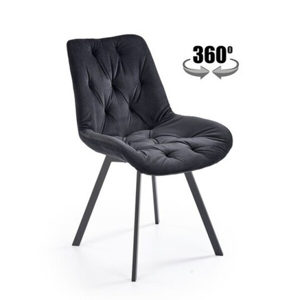 Стул HALMAR K519 черный/черный, поворотный
