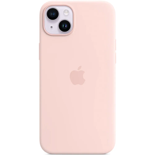 Силиконовый чехол с поддержкой MagSafe Apple Silicone Case для iPhone 14 Plus, Chalk Pink (Розовый мел)