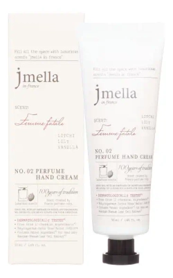 JMELLA Крем для рук "Личи, лилия, ваниль"-IN FRANCE FEMME FATALE PERFUME HAND CREAM,50 мл