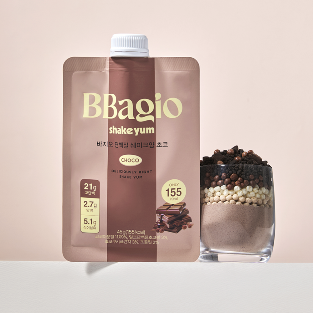 BBAGIO Протеиновый шейк со вкусом шоколада Choco Shake Yum (1 шт * 45 г)
