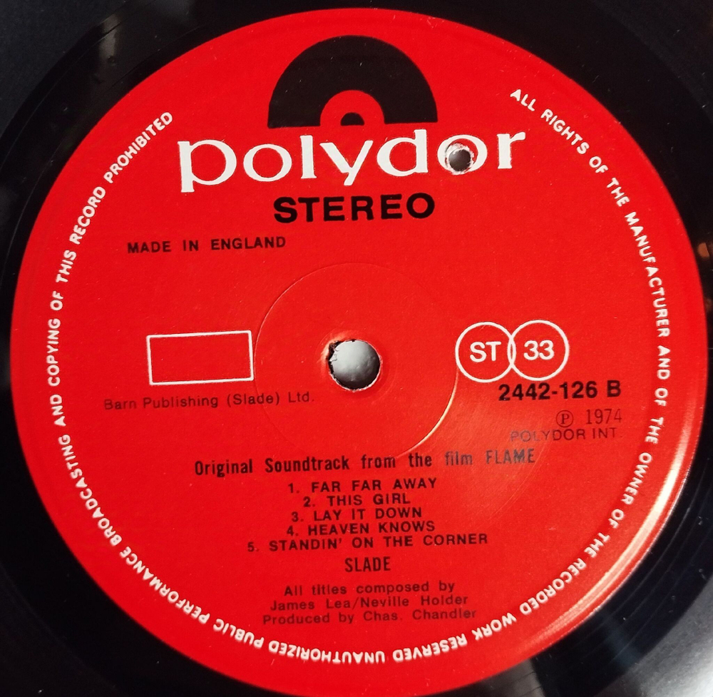 Винтажная виниловая пластинка LP Slade In Flame (UK 1974)