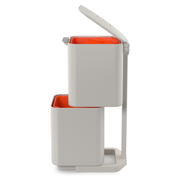 Контейнер для мусора с двумя баками totem compact, 40 л, белый