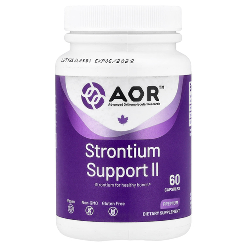 Advanced Orthomolecular Research AOR, Strontium Support II, 341 мг, 60 капсул